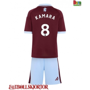 Aston Villa Boubacar Kamara #8 Hemmakläder Barn 2026-27 Kortärmad (+ Korta byxor)